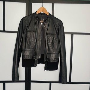 Ladies Leather Armani Exchange Jacket size M. Like new.